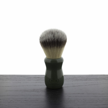 Omega 46901 Hi-Brush Fiber Shaving Brush, Military Green